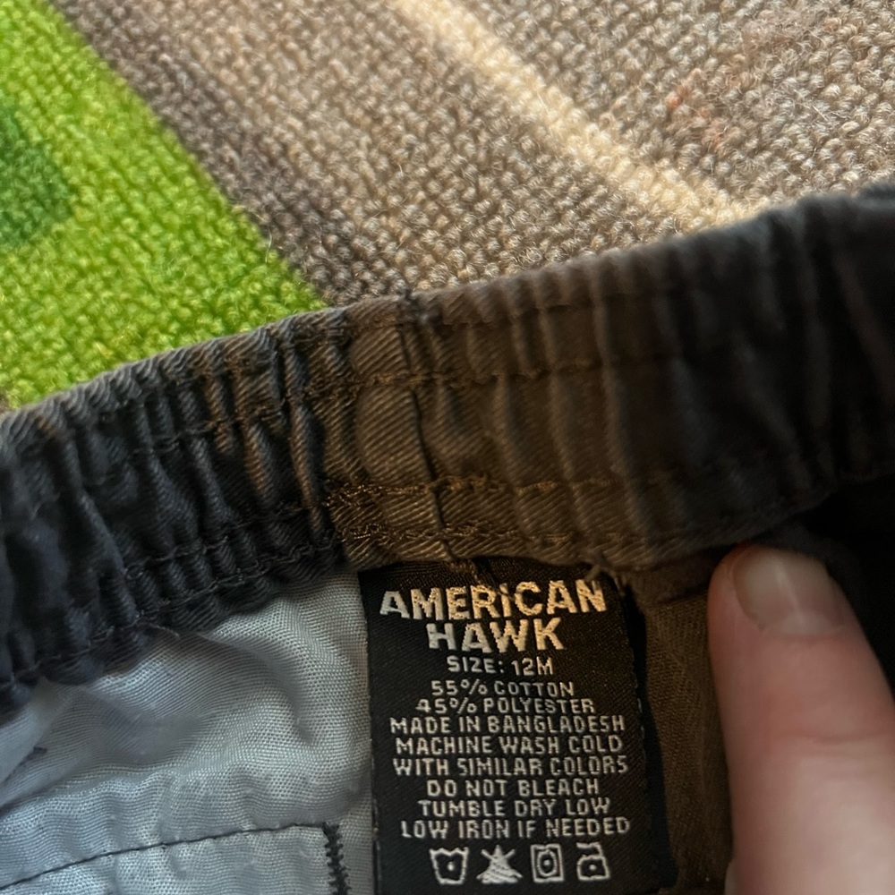 American Hawk Black Shorts